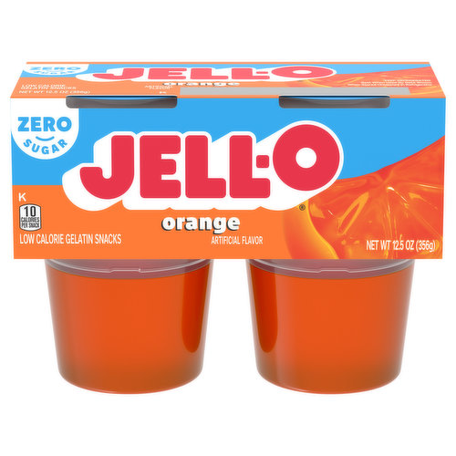 Jell-O Gelatin Snacks, Low Calorie, Orange