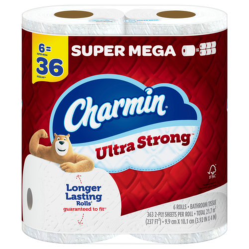 Charmin Bathroom Tissue, Super Mega, 2-Ply