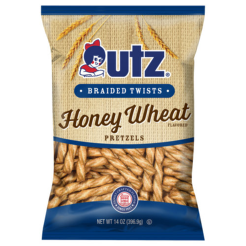 Utz Pretzels, Honey Wheat Flavored, Braided Twists