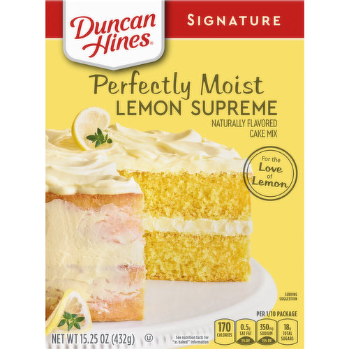 Duncan Hines Cake Mix, Lemon Supreme, Perfectly Moist