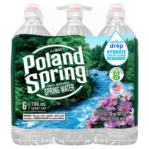 Poland Spring Spring Water, 100% Natural