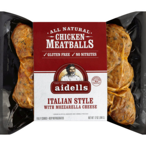 Aidells Meatballs Chicken Italian Style With Mozzarella Cheese