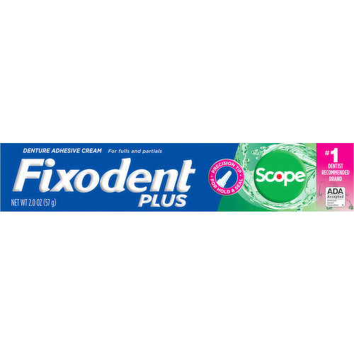 Fixodent Denture Adhesive Cream, Scope