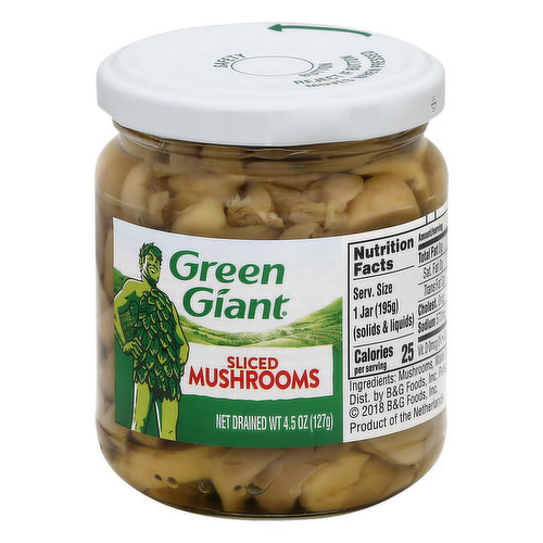 Green Giant® Sliced Mushrooms 4.5 oz. Jar