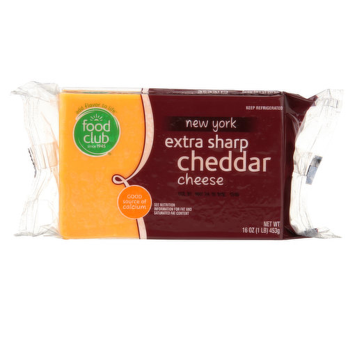 Food Club New York Extra Sharp Cheddar Cheese