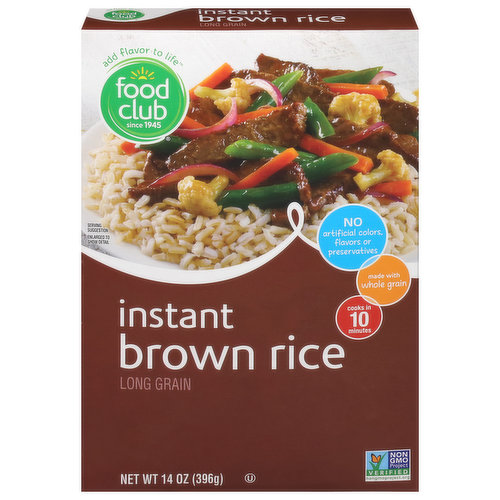 Food Club Brown Rice, Instant, Long Grain