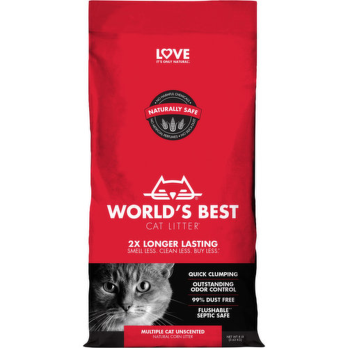 World s Best Cat Litter Multiple Cat Unscented Clumping Formula King Kullen