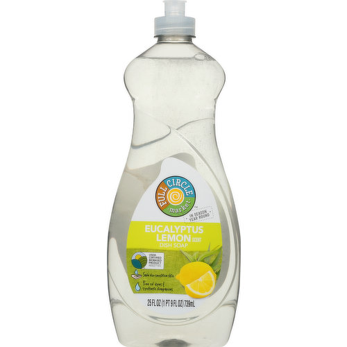 In season year round. Safe for sensitive skin. Free of dyes & synthetic fragrances. Quality Guaranteed: If for any reason you're not satisfied, we'll give you a full refund. USDA Certified biobased product. Product 95%. www.fullcirclemarketbrand.com. Scan for more information or call 1-888-423-0139. For more ingredient information, visit smartlabel.org. Please recycle. Bottle made with 100% post-consumer recycled plastic. Not tested on animals.