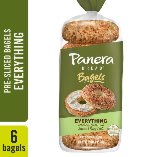 Panera Bread Bagels Pre Sliced Everything