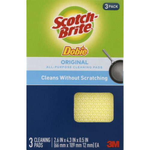 Scotch-Brite Cleaning Pad, Dobie 3 Pack