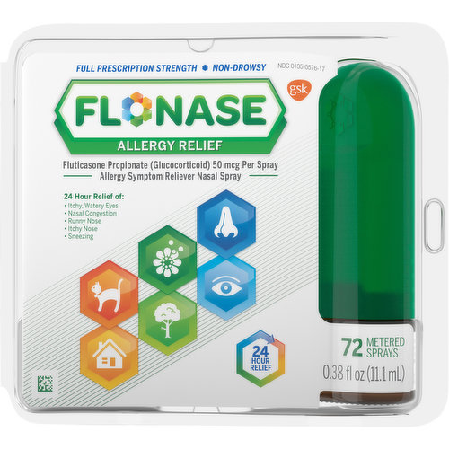 Flonase Allergy Relief, Full Prescription Strength, Non-Drowsy