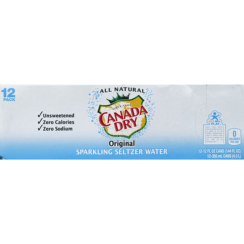 Canada Dry Seltzer Water, Sparkling, Original