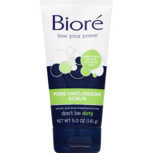 Biore Scrub, Pore Unclogging