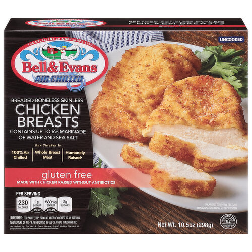 Bell & Evans Gluten Free Breaded Boneless, Skinless Chicken Breasts