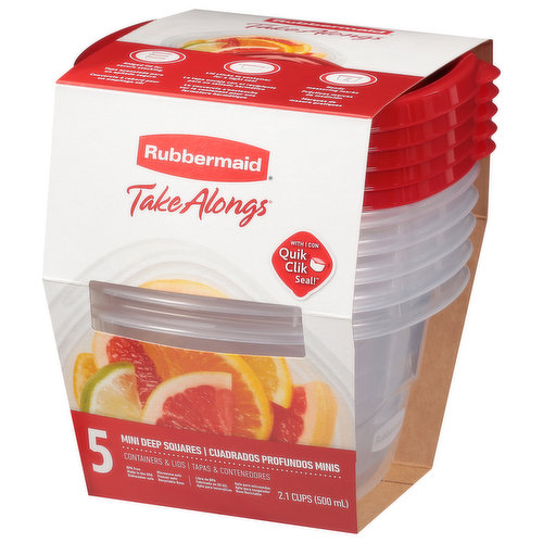 Rubbermaid TakeAlong Containers & Lids, Squares
