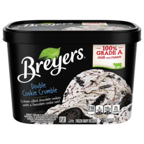 Breyers Frozen Dairy Dessert, Double Cookie Crumble