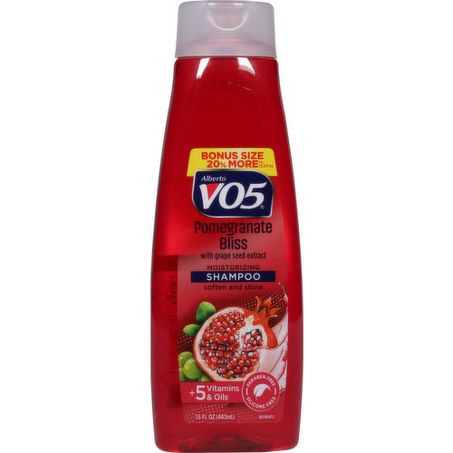 Alberto VO5 Shampoo, Moisturizing, Pomegranate Bliss, Bonus Size