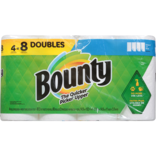 Bounty Paper Towels, Select-A-Size, White, 2 Ply