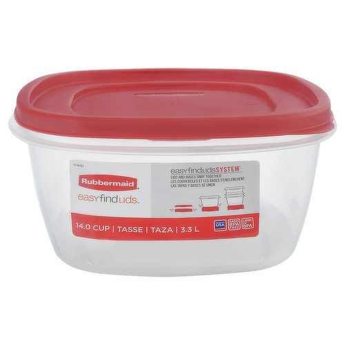 Rubbermaid Container, Produce Saver, 14 Cups, Plastic Containers