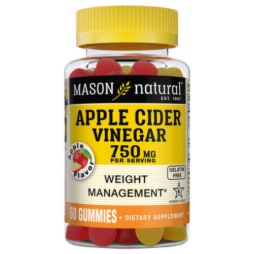 Mason Natural Apple Cider Vinegar, 750 mg, Gummies