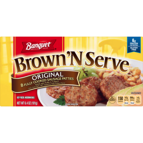 Banquet Brown ‘N Serve Original Fully Cooked Sausage Patties