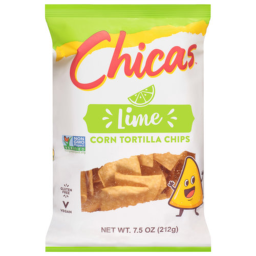 Chicas Tortilla Chips, Lime, Corn