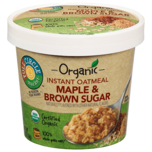 Full Circle Market Instant Oatmeal, Maple & Brown Sugar