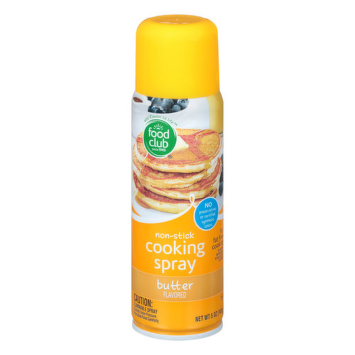 Food Club Cooking Spray, Non-Stick, Butter Flavored
