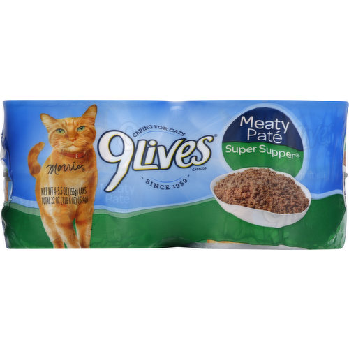 9 Lives Cat Food, Meaty Pate