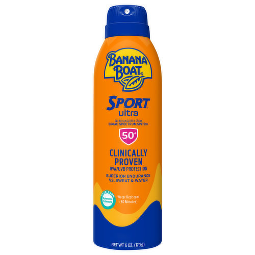 Banana Boat Sunscreen Spray, Clear, Ultra, Broad Spectrum SPF 50+