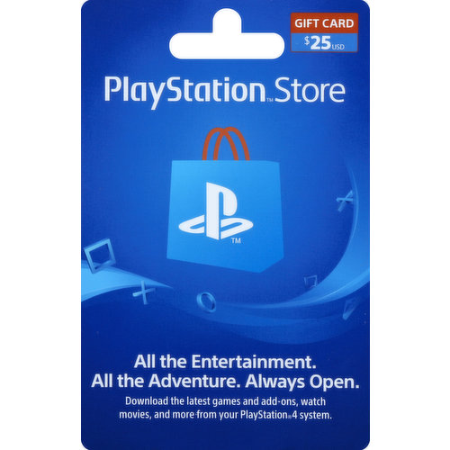 PlayStation Network Card, $25