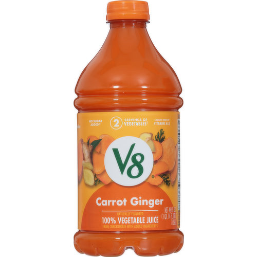 V8 100% Vegetable Juice, Carrot Ginger