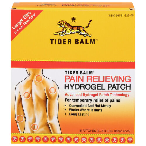 Tiger Balm Hydrogel Patch, Pain Relieving, Larger Size