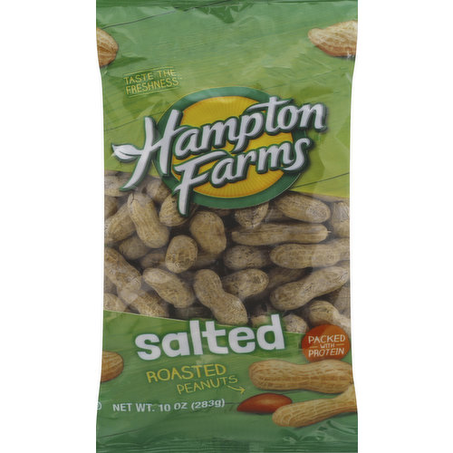 Hampton Farms Peanuts, Roasted, Salted