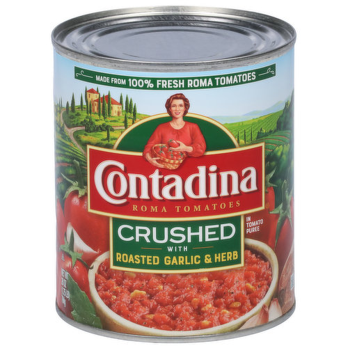 Contadina Roma Tomatoes, Crushed with Roasted Garlic