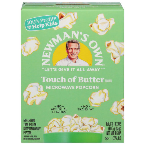 Newman's Own Microwave Popcorn, Touch of Butter Flavor