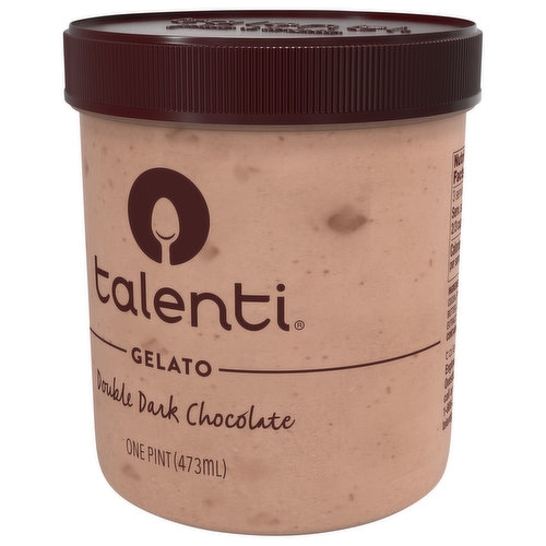 Talenti Gelato, Double Dark Chocolate 1 Pt, Ice Cream