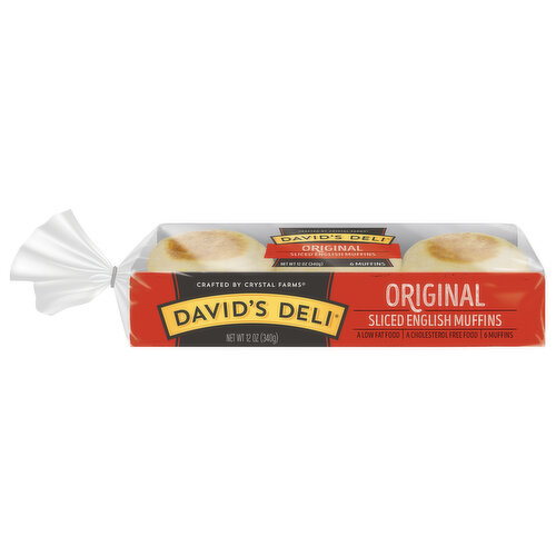 David's Deli English Muffins, Original, Sliced