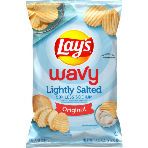 Yummy. Lightly salted. Dippable. Tasty.