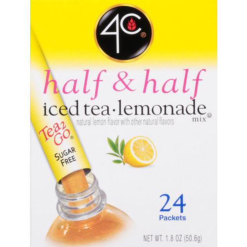 4C Ice Tea/Lemonade Mix, Sugar Free, Half & Half