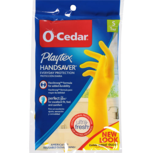 O-Cedar Gloves, Handsaver, Small