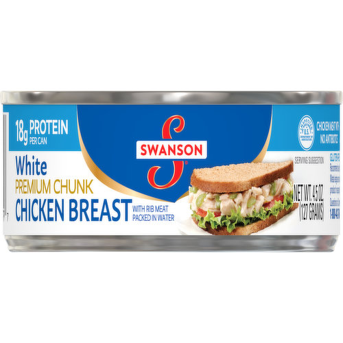 Swanson Chicken Breast, White, Premium Chunk