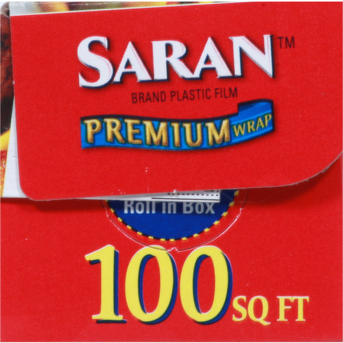 Saran Premium Plastic Wrap, 100 Sq Ft