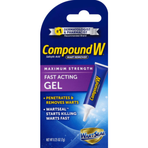 CompoundW Wart Remover, Maximum Strength, Fast Acting Gel