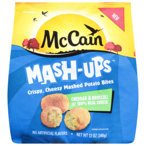 McCain Mashed Potato Bites, Cheddar & Brocolli, Crispy, Cheesy