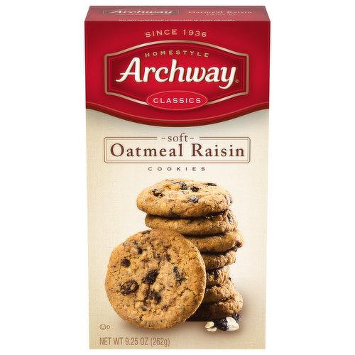 Archway Cookies, Soft, Oatmeal Raisin, Homestyle