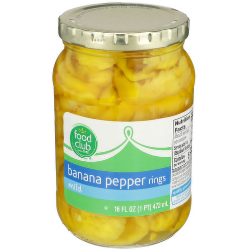 Food Club Mild Banana Pepper Rings