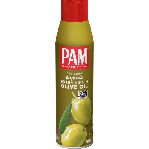 Pam Cooking Spray, Organic, Extra Virgin Olive Oil, No-Stick