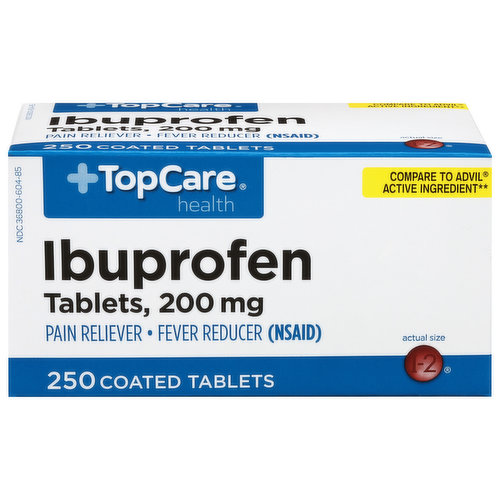 TopCare Ibuprofen, 200 mg, Coated Tablets