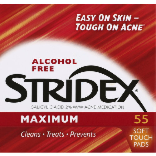 Stridex Acne Medication, Maximum, Soft Touch Pads